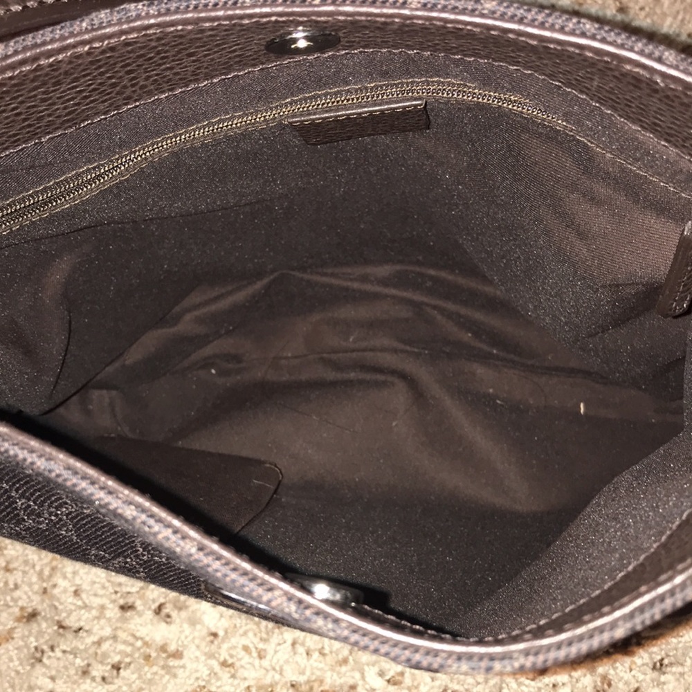 Gucci Shoulder bag, Excellent condition; brown canvas and leather; dust bag incl - Picture 15 of 16
